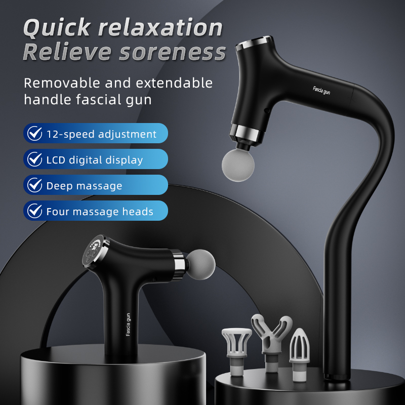 Health Wellness - Multifunctionele intelligente massagegun, afneembaar, handzaam, met