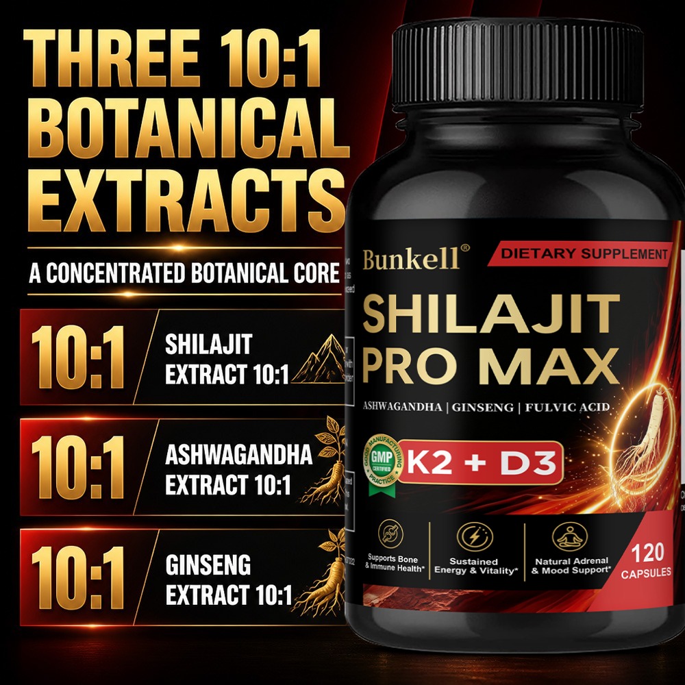 Ginger Tea - Shilajit Supplement, met vitamine D3 K2,