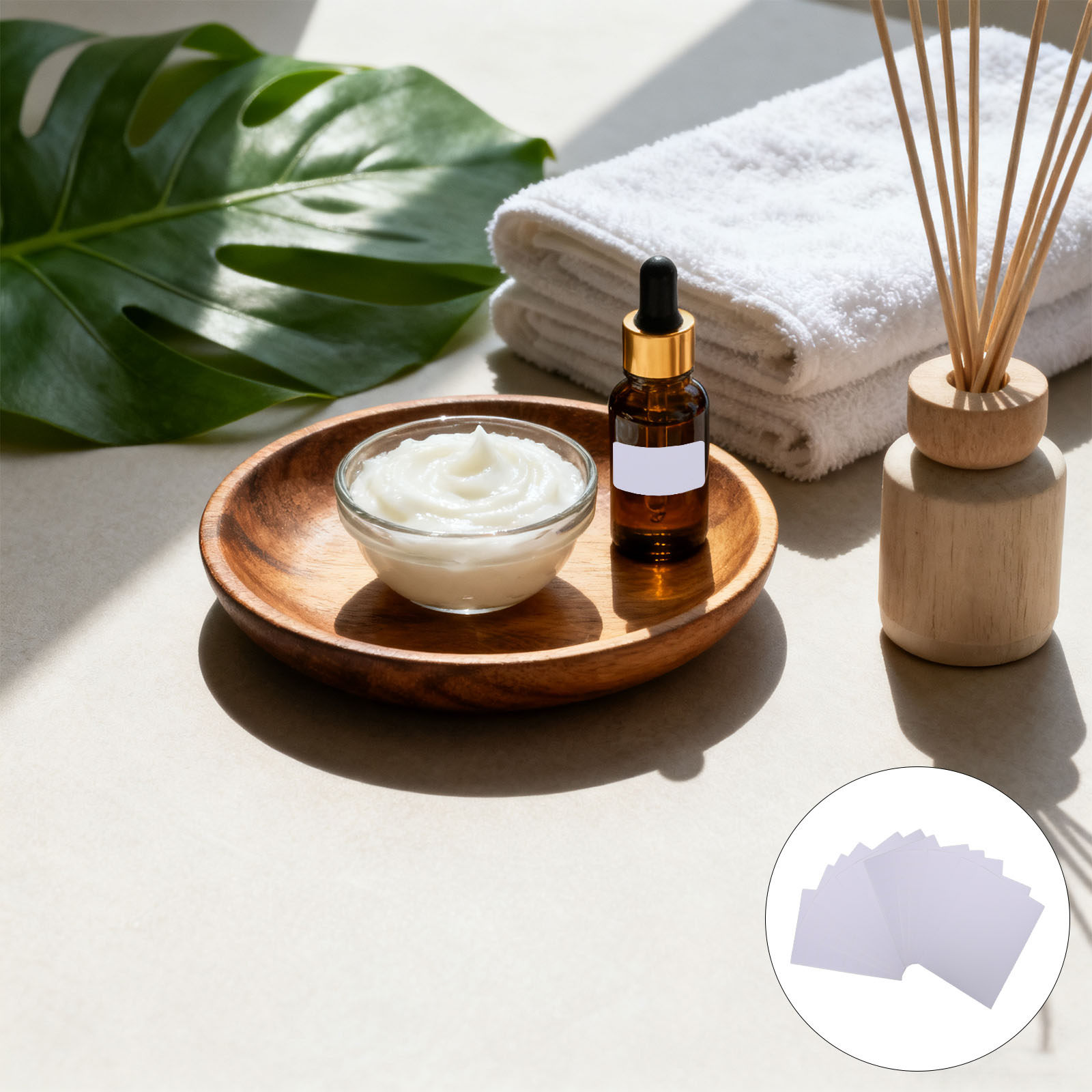 Essential Oils - 600 stuks blanco, bedrukbaar etiketsticker, 3x1