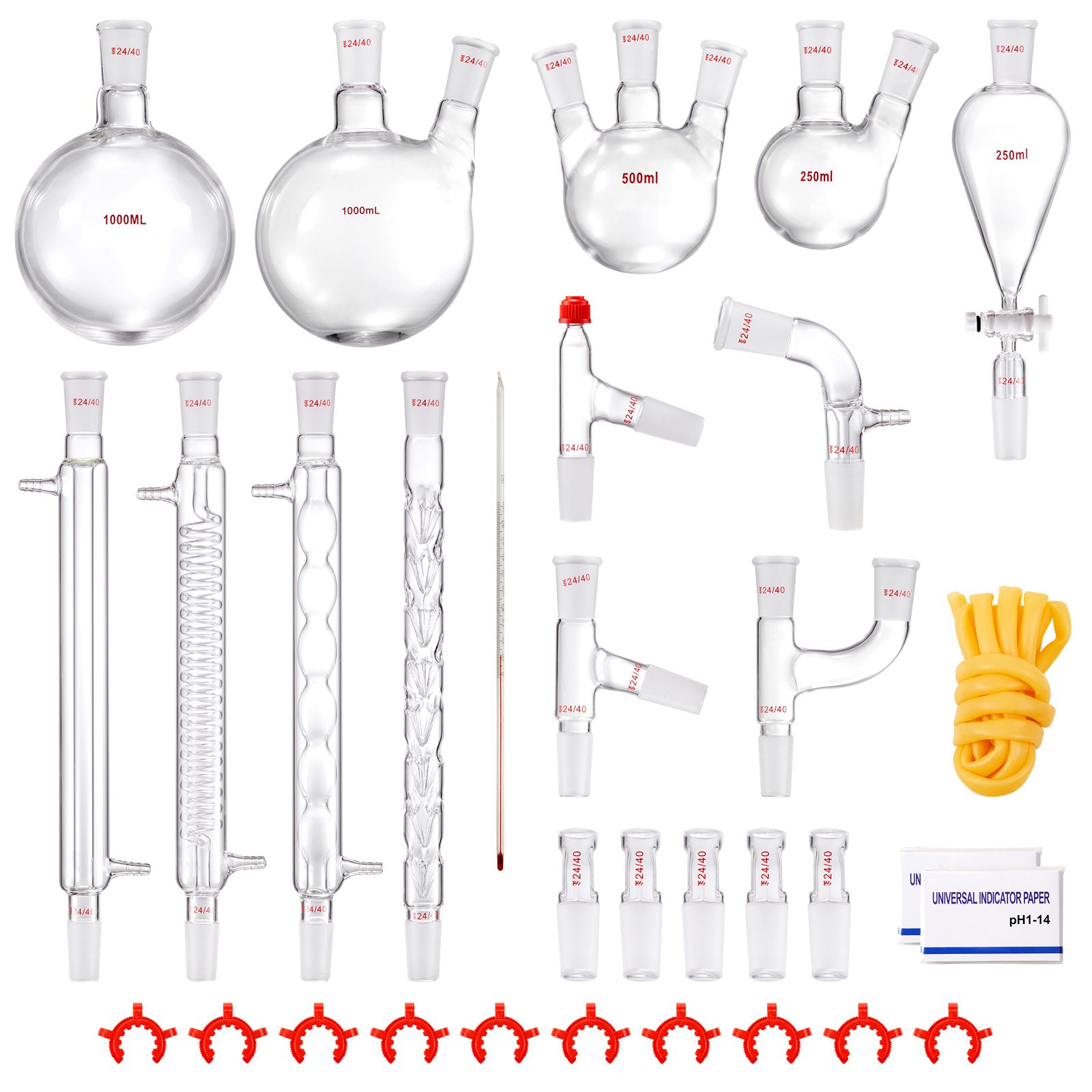 Essential Oils - Laboratoriumdestillatieset, 3.3 Borosilicaatglas destillatieset met 24,