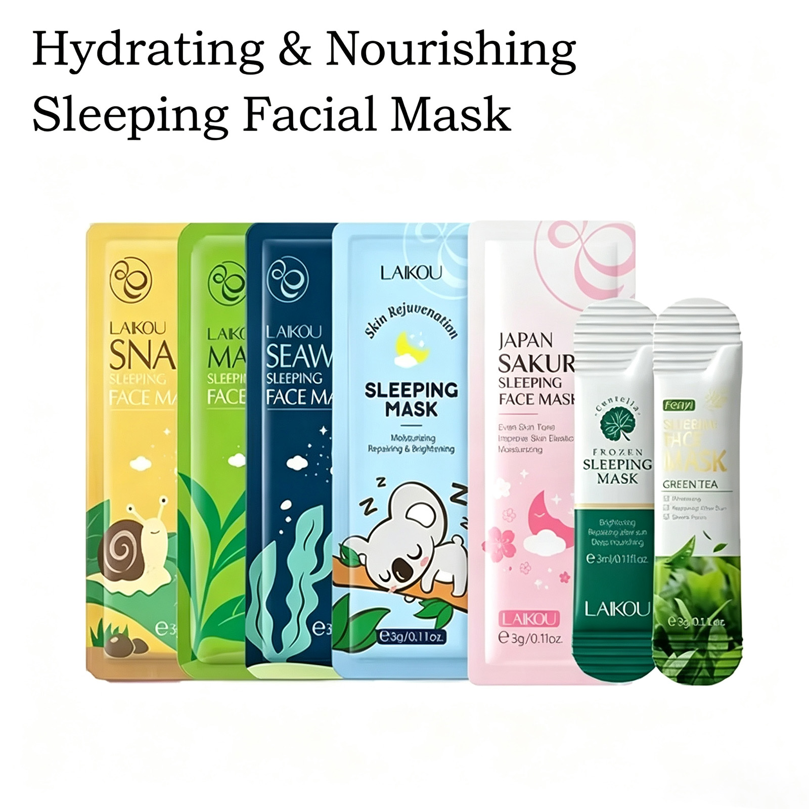 LAIKOU 7-delige slaapmasker se - Chamomile Tea recensie en prijs