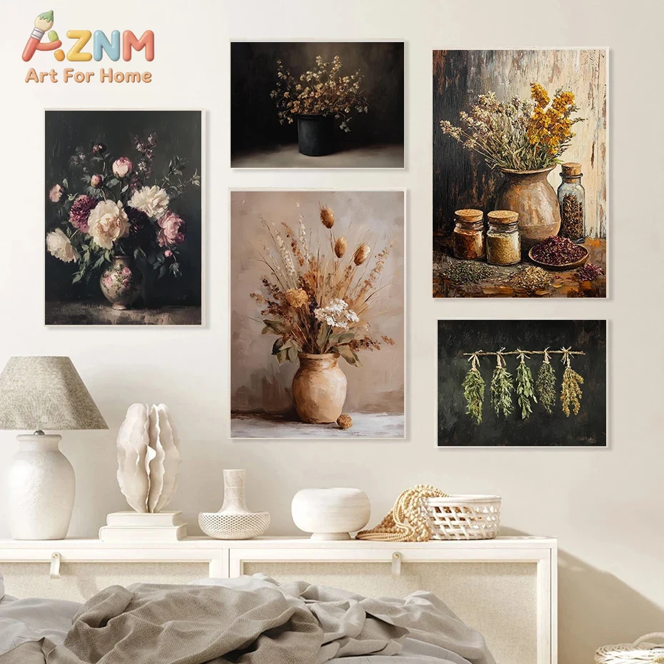 AZNM Vintage canvasprint met g - Dried Herbs recensie en prijs